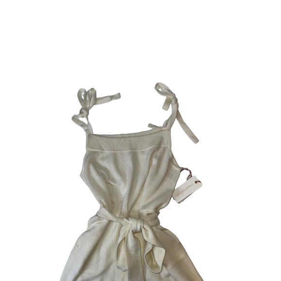 Love Shack Fancy Nala Wool and Cashmere Off White Belted Jumpsuit Size Medium - Picture 4 of 7
